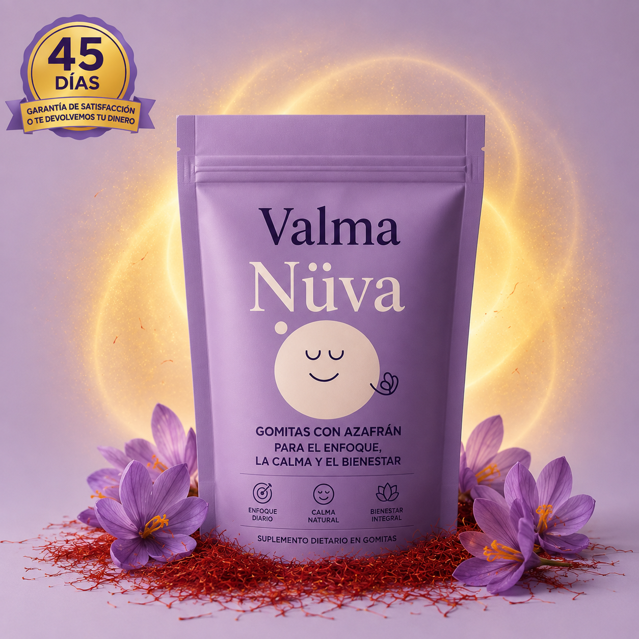 Valma Nüva, gomitas con azafrán para niños